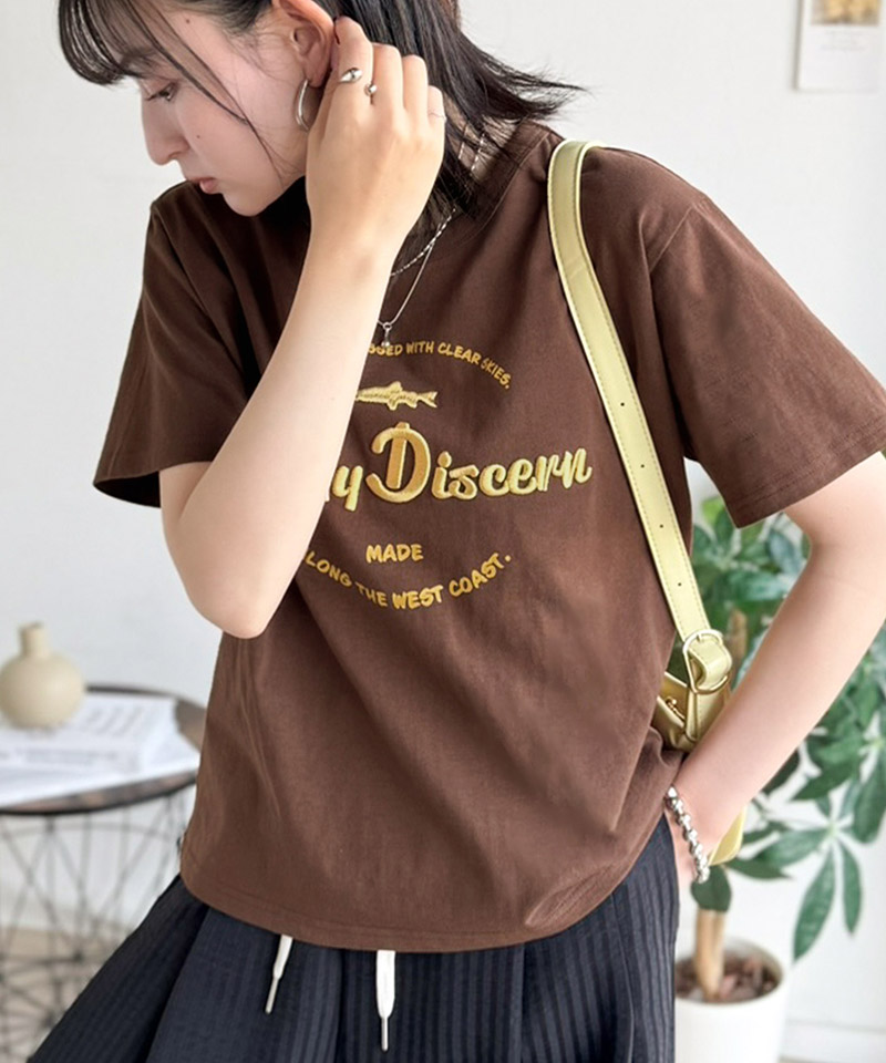《java ジャバコラボ》 トップス カットソー レディース 刺繍Tシャツ 綿100％ おさかな プリント 遊び心 | classicalelf | 07