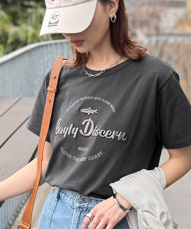 《java ジャバコラボ》 トップス カットソー レディース 刺繍Tシャツ 綿100％ おさかな プリント 遊び心 | classicalelf | 15