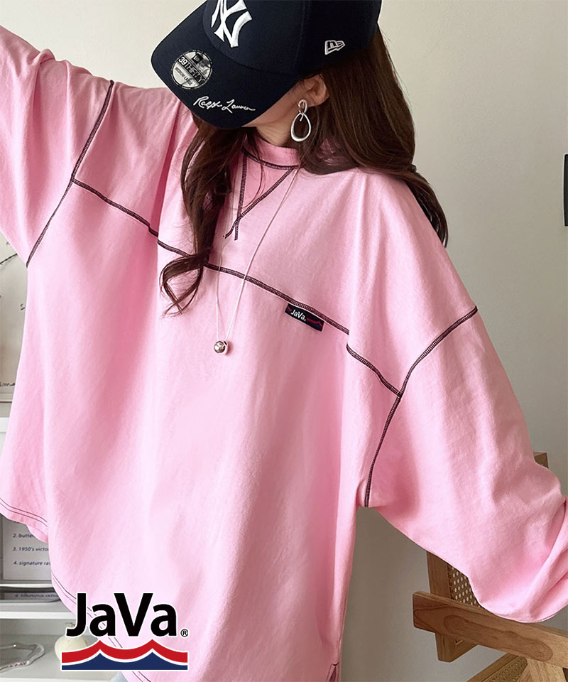 《JaVaジャバコラボ》綿100％配色ステッチビッグフットボールTシャツ JaVa クラシカルエルフ jv1050394 | classicalelf