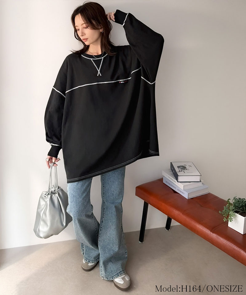 《JaVaジャバコラボ》綿100％配色ステッチビッグフットボールTシャツ JaVa クラシカルエルフ jv1050394 | classicalelf | 06