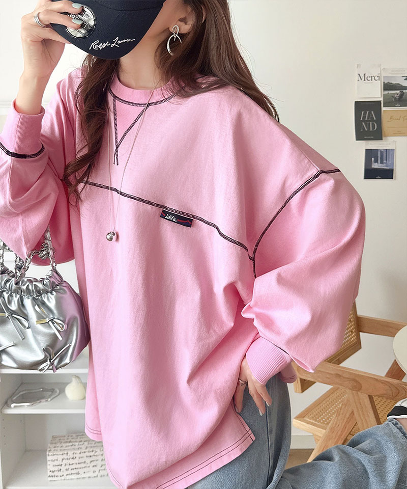 《JaVaジャバコラボ》綿100％配色ステッチビッグフットボールTシャツ JaVa クラシカルエルフ jv1050394 | classicalelf | 13