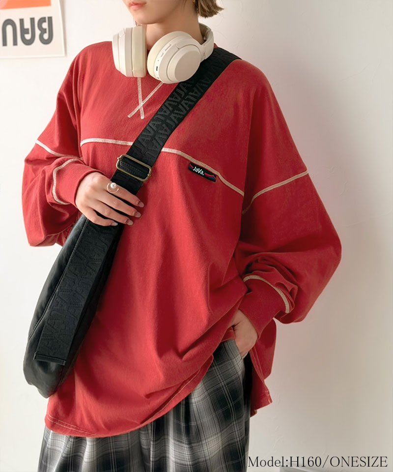 《JaVaジャバコラボ》綿100％配色ステッチビッグフットボールTシャツ JaVa クラシカルエルフ jv1050394 | classicalelf | 15