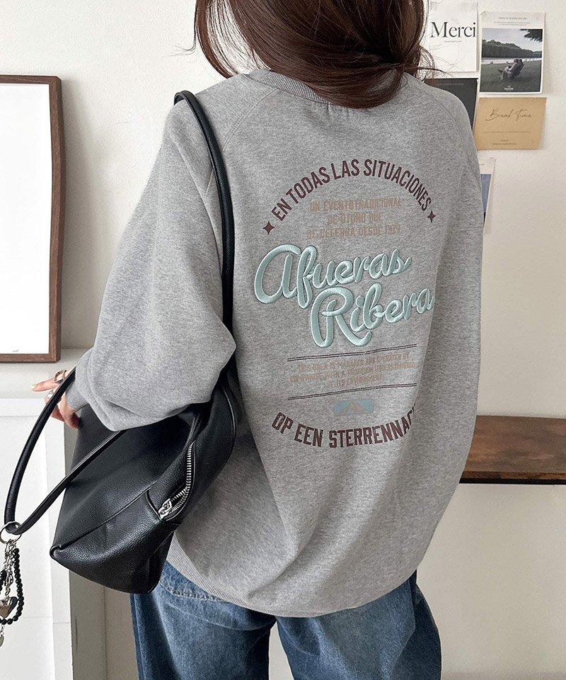 《JaVaジャバコラボ》裏起毛 バックプリント&ぷっくり厚盛刺繍スウェット JaVa クラシカルエルフ jv1050404 | classicalelf | 04