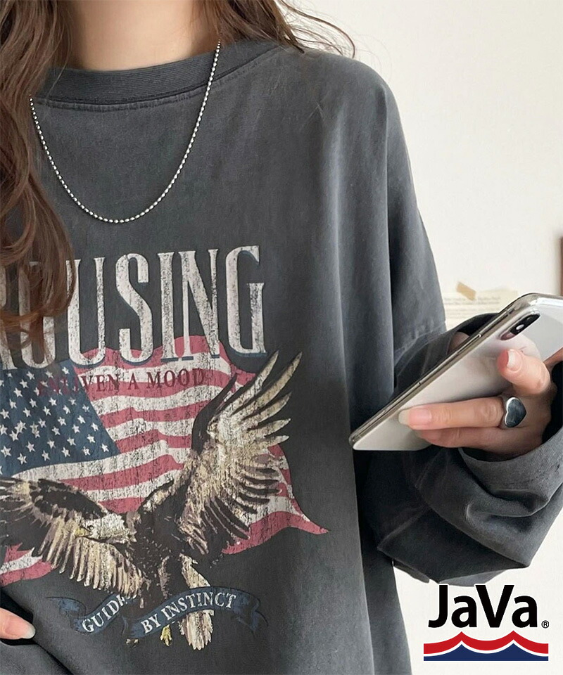 《JaVaジャバコラボ》綿100%ピグメント加工グラフィックプリントTシャツ JaVa クラシカルエルフ jv1050407 | classicalelf