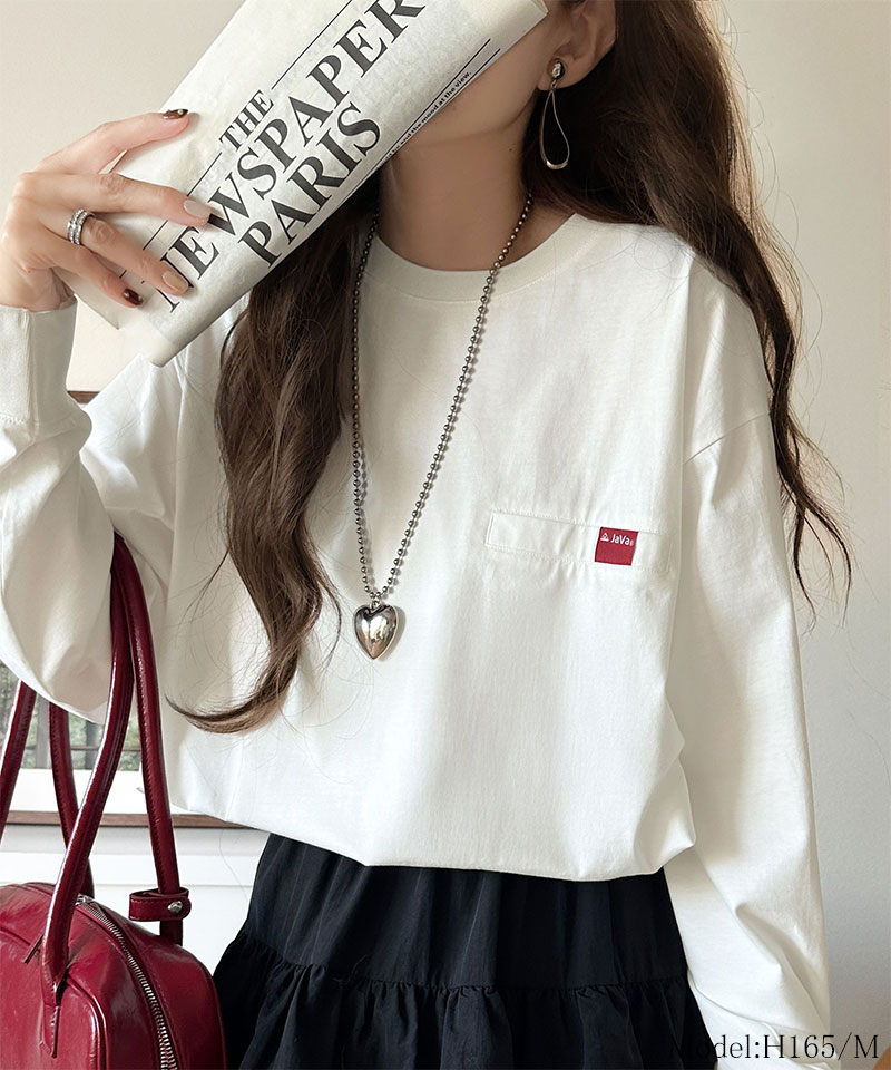 《JaVa ジャバコラボ》綿100％シルケット素材裾ドロストオーバーサイズTシャツ JaVa クラシカルエルフ jv1050408 | classicalelf | 03