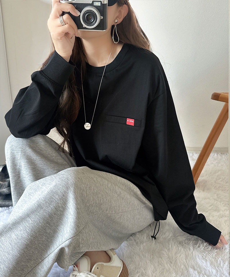 《JaVa ジャバコラボ》綿100％シルケット素材裾ドロストオーバーサイズTシャツ JaVa クラシカルエルフ jv1050408 | classicalelf | 09