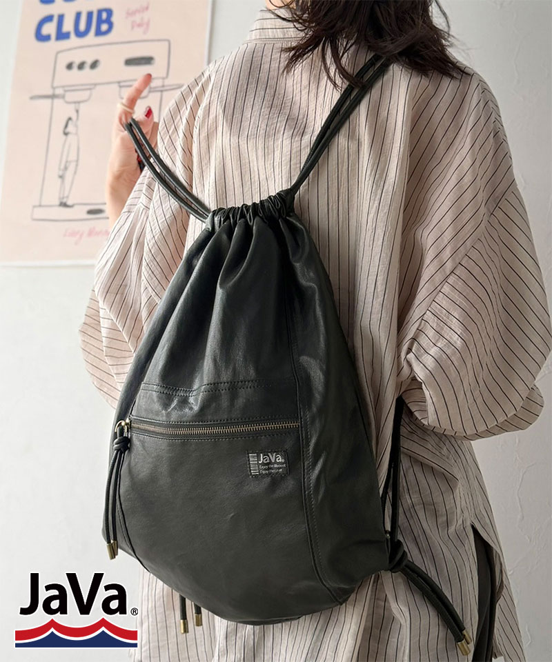 《JaVaジャバコラボ》モード感を程よくプラス。軽やかに持てる フェイクレザーナップサック JaVa クラシカルエルフ jv1070240 | classicalelf