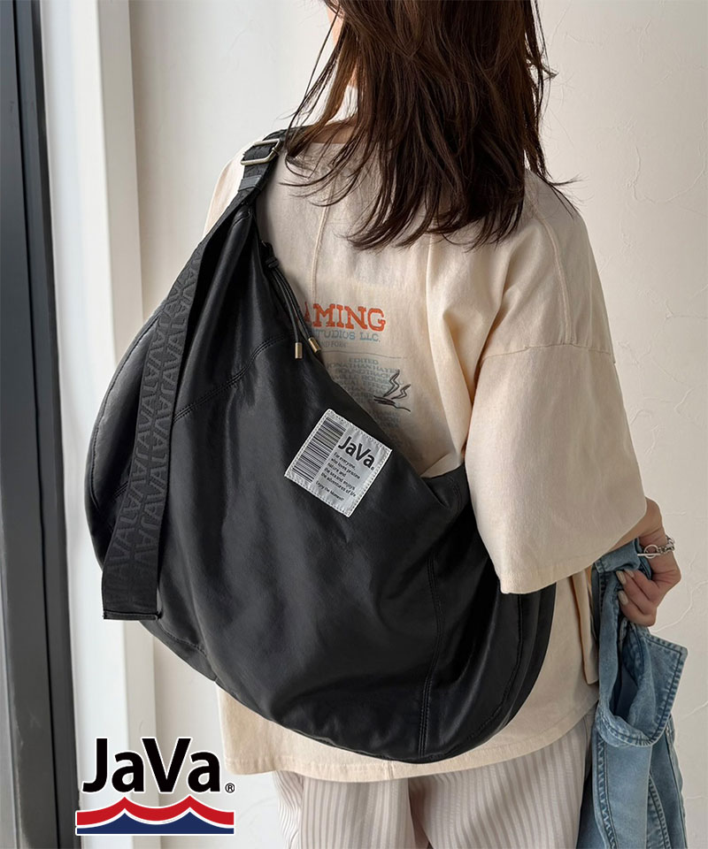 《JaVaジャバコラボ》軽量×大容量◎BIGフェイクレザーワンショルダーバッグ(ユ JaVa クラシカルエルフ jv1070254 | classicalelf