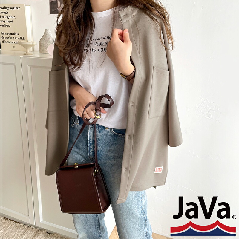 《java ジャバコラボ》 送料無料 トップス シャツ レディース メンズライク ビッグ ダンボール ニット シャツ ユニセックス 男女兼用
