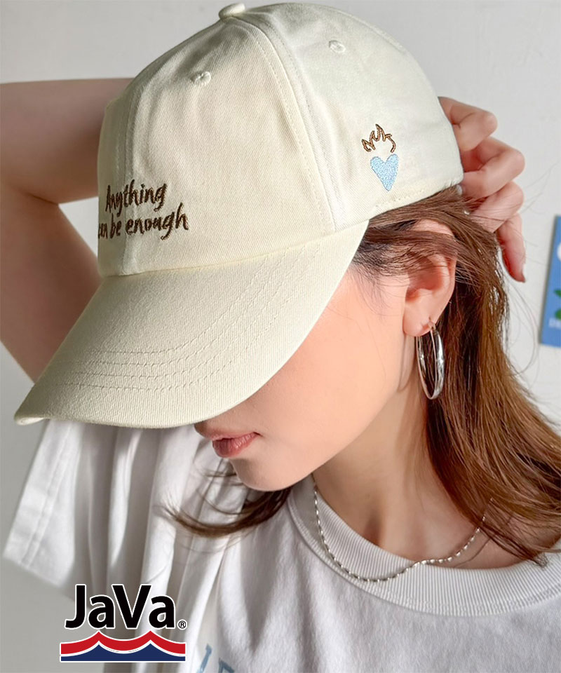 《JaVaジャバコラボ》綿100％手書き風ハート刺繍英字キャップ JaVa クラシカルエルフ jv1179082 | classicalelf