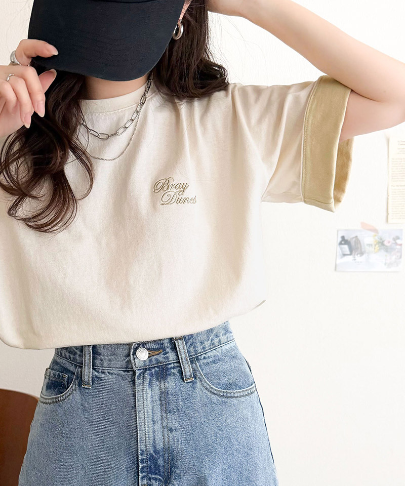 《JaVaジャバコラボ》綿100％ 胸刺繍入り 袖配色切り替え Tシャツ JaVa クラシカルエルフ jv1330106 | classicalelf | 05
