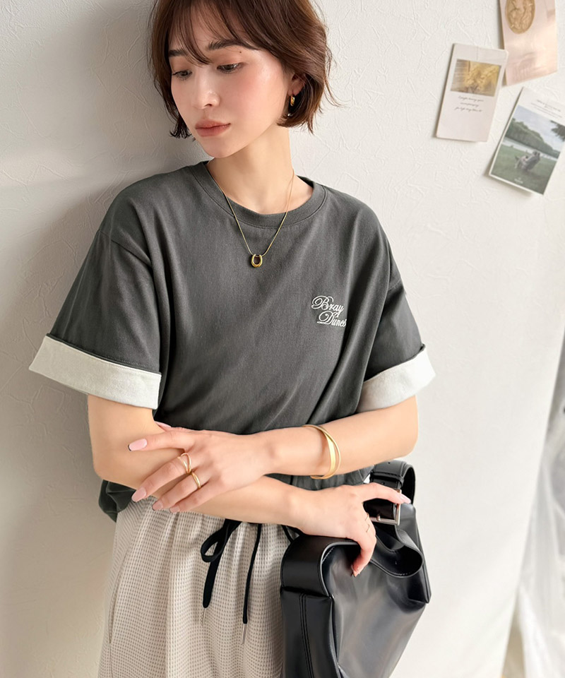 《JaVaジャバコラボ》綿100％ 胸刺繍入り 袖配色切り替え Tシャツ JaVa クラシカルエルフ jv1330106 | classicalelf | 10