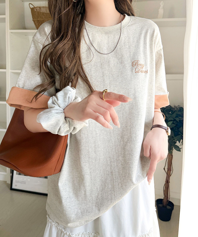 《JaVaジャバコラボ》綿100％ 胸刺繍入り 袖配色切り替え Tシャツ JaVa クラシカルエルフ jv1330106 | classicalelf | 16