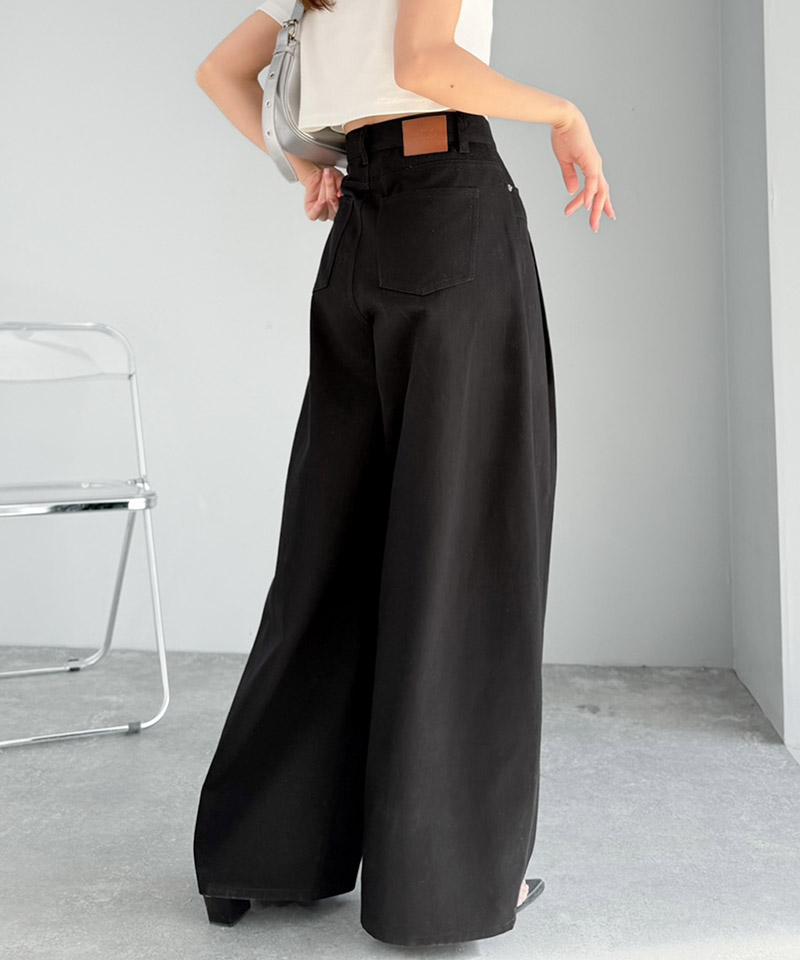 【 mily bilet 】ボトムス パンツ レディース タックカーブパンツ 綿100% 主役級 カーブシルエット | classicalelf | 05