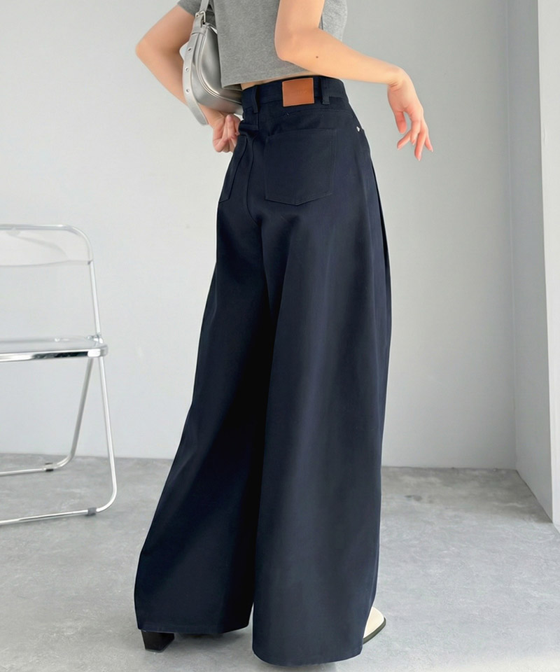 【 mily bilet 】ボトムス パンツ レディース タックカーブパンツ 綿100% 主役級 カーブシルエット | classicalelf | 12