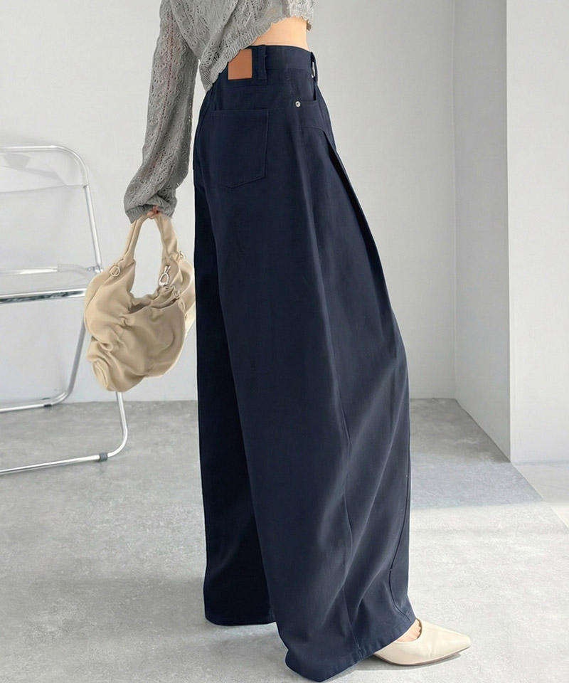 【 mily bilet 】ボトムス パンツ レディース タックカーブパンツ 綿100% 主役級 カーブシルエット | classicalelf | 14