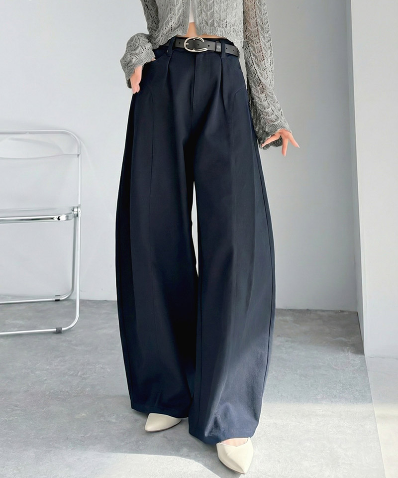 【 mily bilet 】ボトムス パンツ レディース タックカーブパンツ 綿100% 主役級 カーブシルエット | classicalelf | 15