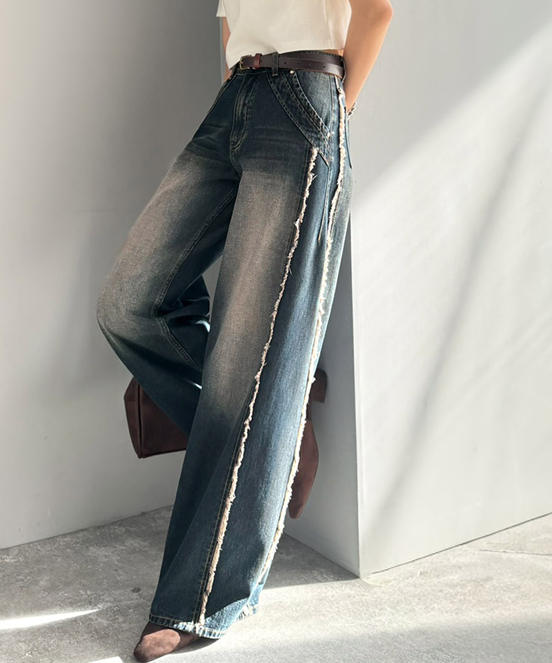 【 mily bilet 】ボトムス パンツ レディース デニム ワイドパンツ ストレートパンツ 美脚デニム | classicalelf | 11