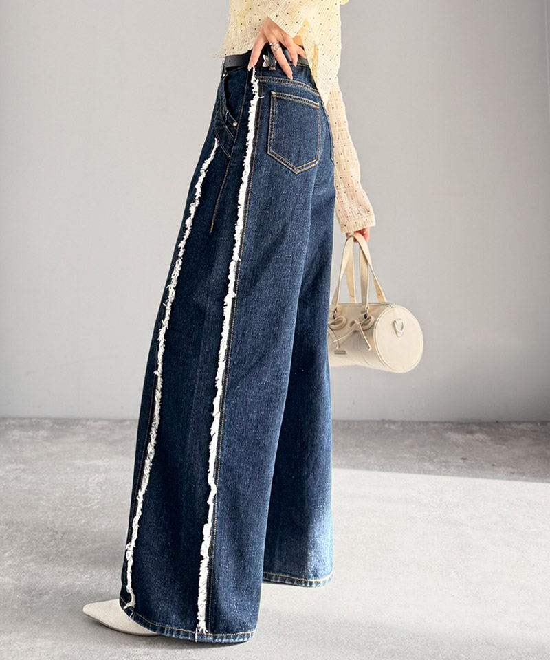 【 mily bilet 】ボトムス パンツ レディース デニム ワイドパンツ ストレートパンツ 美脚デニム | classicalelf | 13