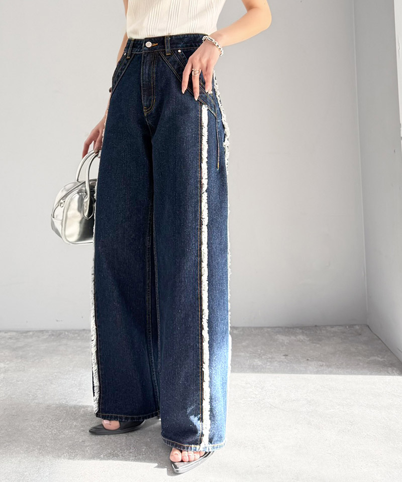 【 mily bilet 】ボトムス パンツ レディース デニム ワイドパンツ ストレートパンツ 美脚デニム | classicalelf | 14