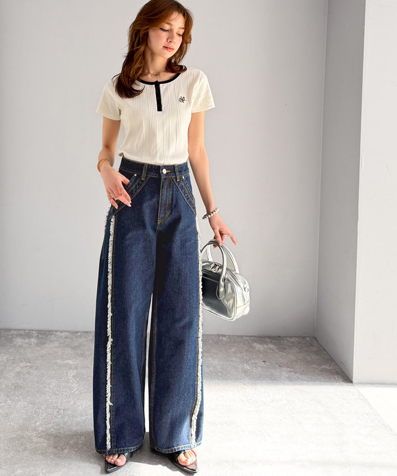 【 mily bilet 】ボトムス パンツ レディース デニム ワイドパンツ ストレートパンツ 美脚デニム | classicalelf | 15