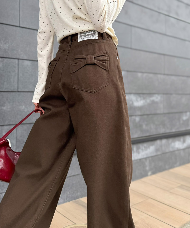 【mily bilet】バッグリボンポケットワイドデニムパンツ  mily bilet クラシカルエルフ mi0909033 | classicalelf | 10