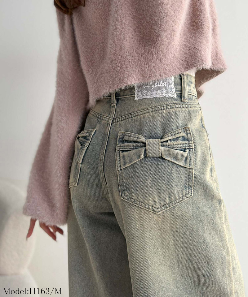 【mily bilet】バッグリボンポケットワイドデニムパンツ  mily bilet クラシカルエルフ mi0909033 | classicalelf | 12