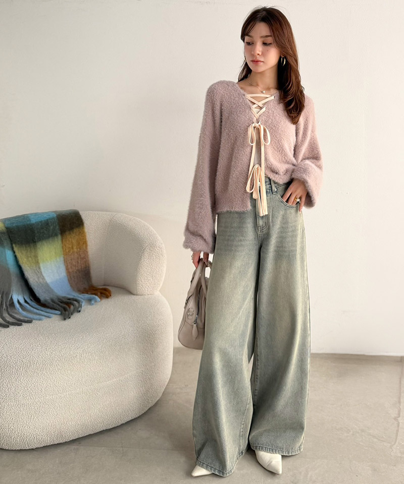 【mily bilet】バッグリボンポケットワイドデニムパンツ  mily bilet クラシカルエルフ mi0909033 | classicalelf | 16