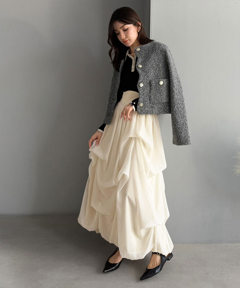 【mily bilet】ランダムタックバルーンヘムスカート  mily bilet クラシカルエルフ mi1009001 | classicalelf | 09