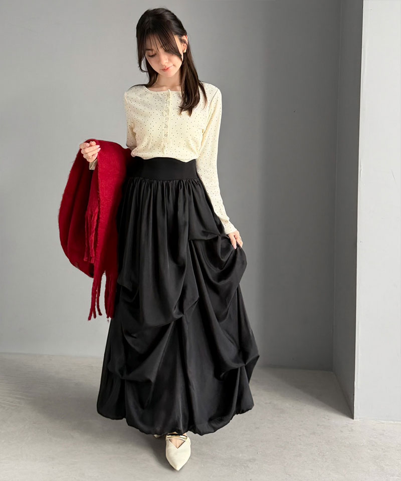 【mily bilet】ランダムタックバルーンヘムスカート  mily bilet クラシカルエルフ mi1009001 | classicalelf | 13