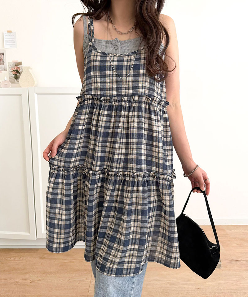 【mily bilet】チュニック キャミソール キャミワンピース ミニ トップス キャミソール レディース シアー ティアード キャミ チュニック バックリボン | classicalelf | 11