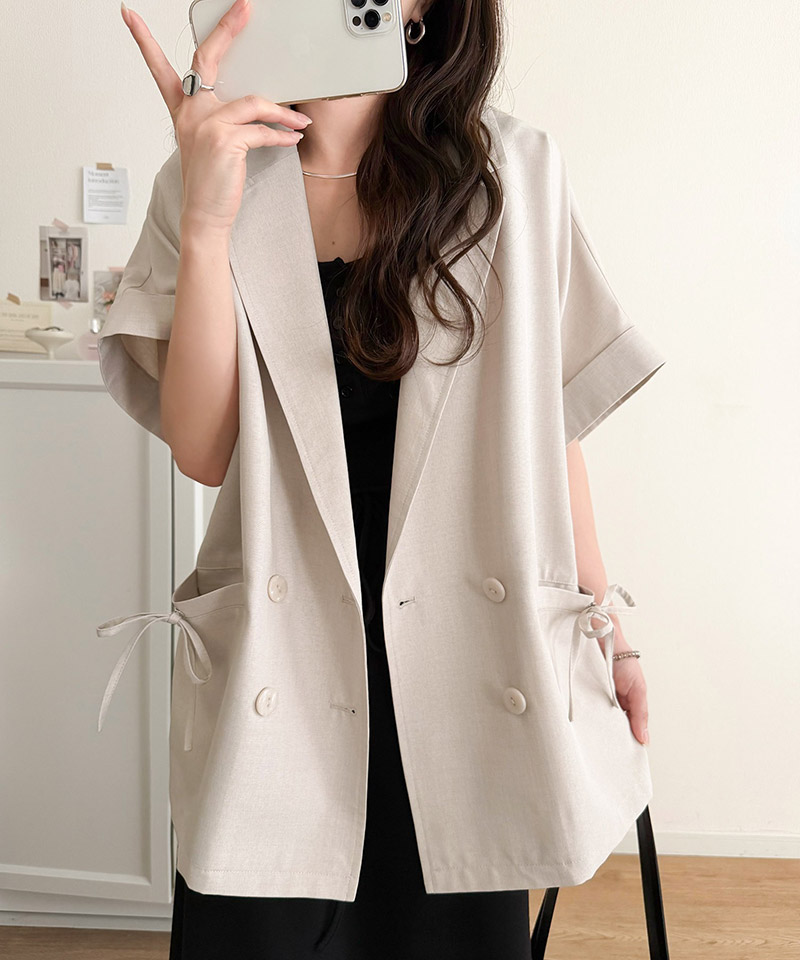 【mily bilet】アウター ジャケット レディース テーラードジャケット 半袖 半袖ジャケット 大人可愛い | classicalelf | 03