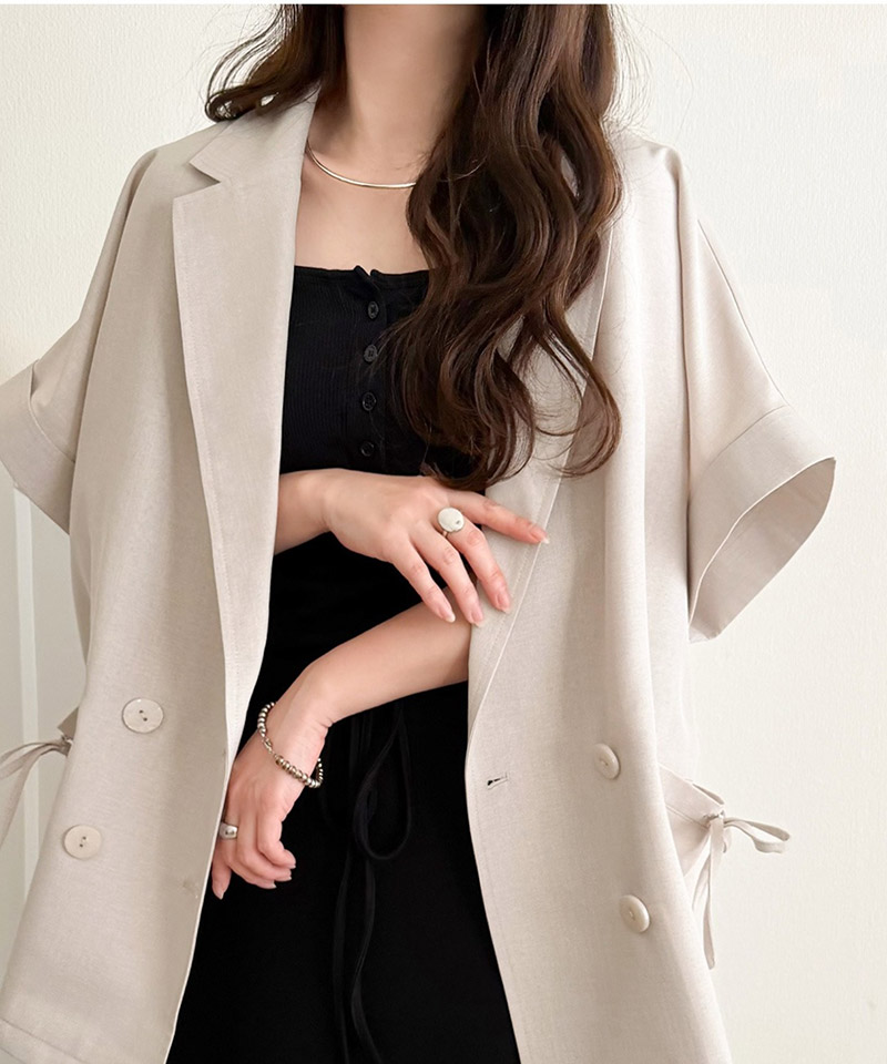 【mily bilet】アウター ジャケット レディース テーラードジャケット 半袖 半袖ジャケット 大人可愛い | classicalelf | 05