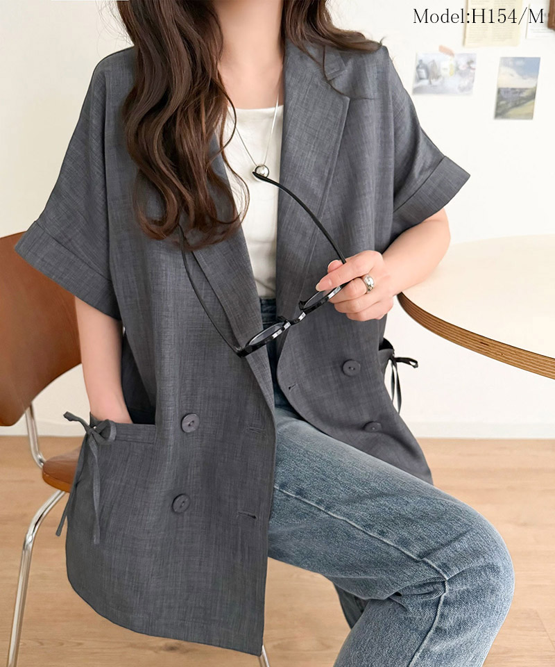 【mily bilet】アウター ジャケット レディース テーラードジャケット 半袖 半袖ジャケット 大人可愛い | classicalelf | 07