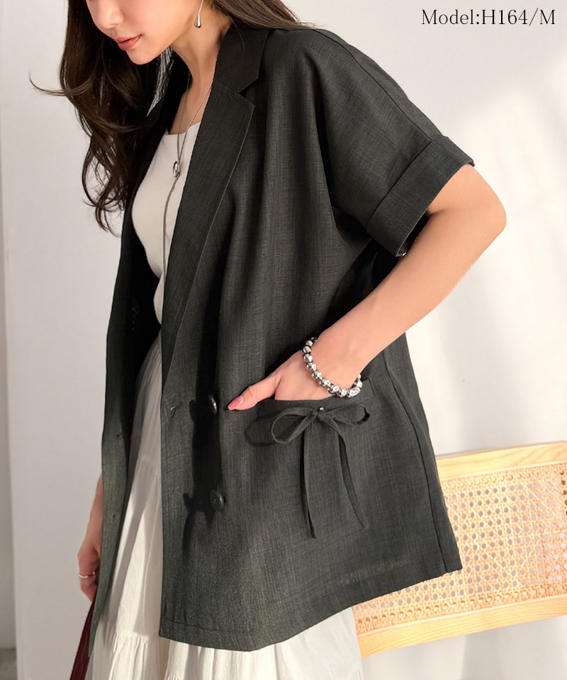 【mily bilet】アウター ジャケット レディース テーラードジャケット 半袖 半袖ジャケット 大人可愛い | classicalelf | 12