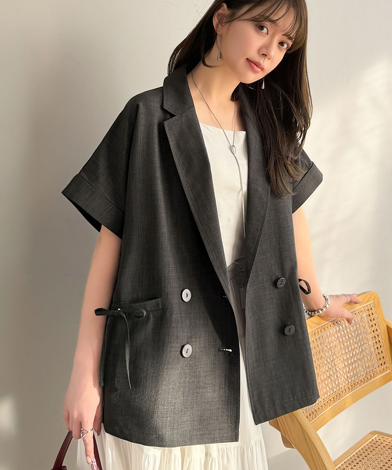 【mily bilet】アウター ジャケット レディース テーラードジャケット 半袖 半袖ジャケット 大人可愛い | classicalelf | 13