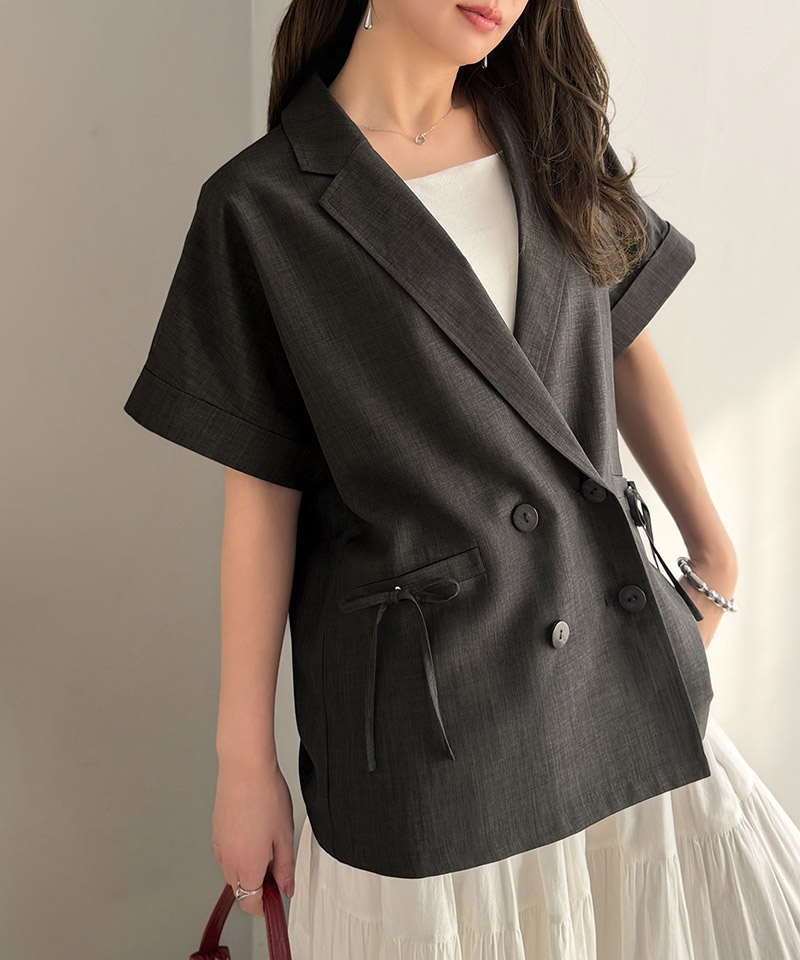 【mily bilet】アウター ジャケット レディース テーラードジャケット 半袖 半袖ジャケット 大人可愛い | classicalelf | 14