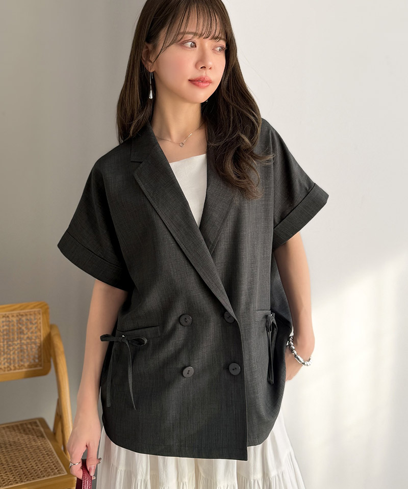 【mily bilet】アウター ジャケット レディース テーラードジャケット 半袖 半袖ジャケット 大人可愛い | classicalelf | 15