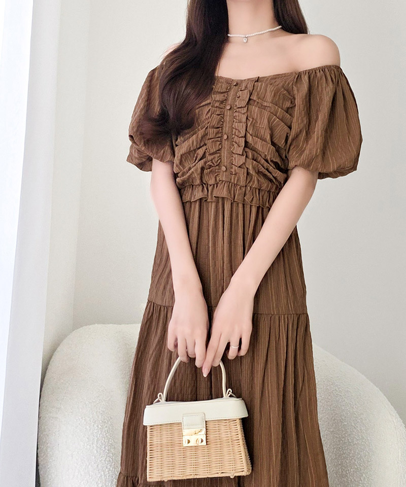 【mily bilet】オフショル2wayギャザードッキングロングワンピース mily bilet クラシカルエルフ mi1019138 | classicalelf | 16