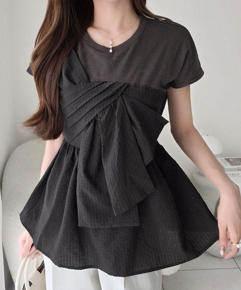 【mily bilet】リボンビスチェドッキングTシャツT mily bilet クラシカルエルフ mi1019145 | classicalelf | 07