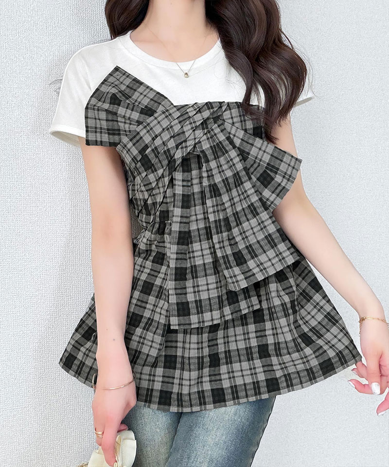 【mily bilet】リボンビスチェドッキングTシャツT mily bilet クラシカルエルフ mi1019145 | classicalelf | 12