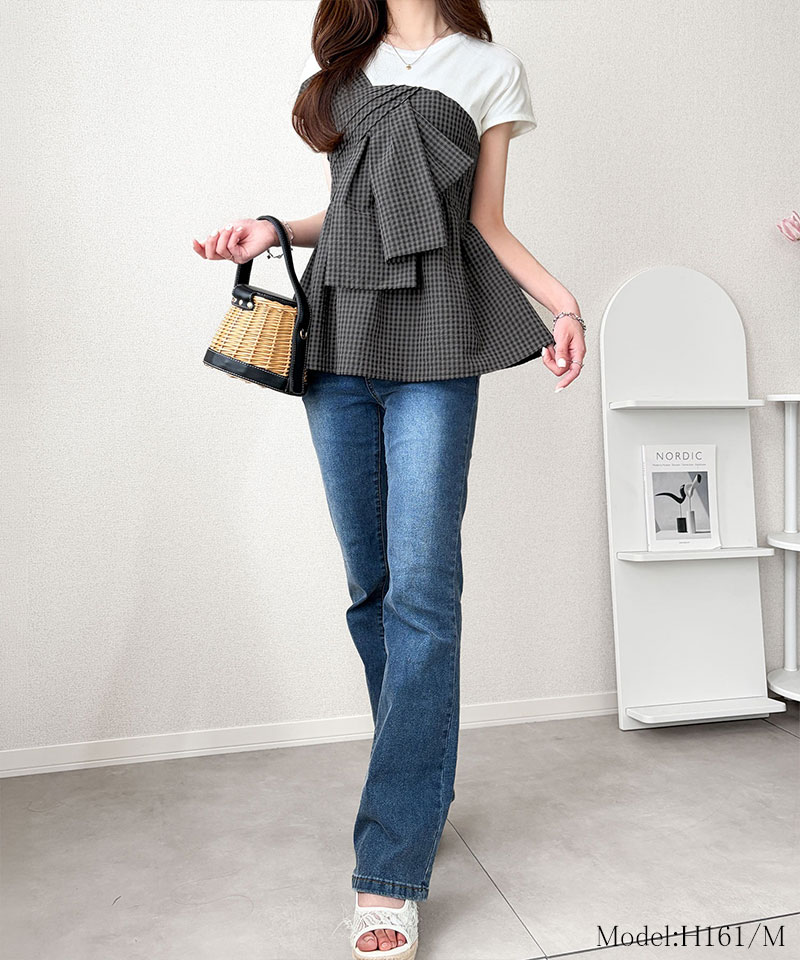 【mily bilet】リボンビスチェドッキングTシャツT mily bilet クラシカルエルフ mi1019145 | classicalelf | 13