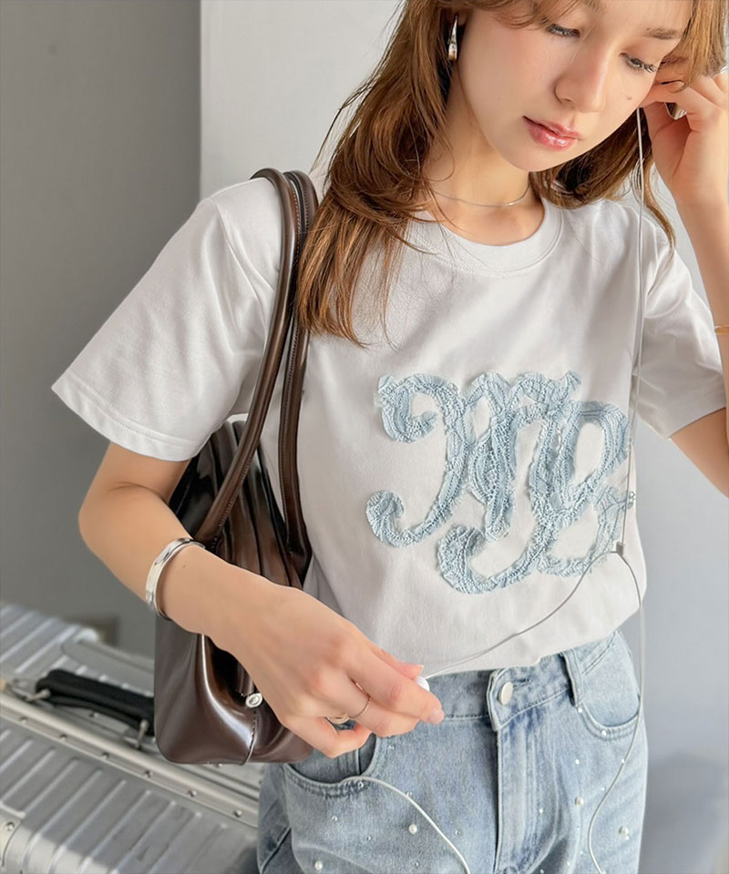 【mily bilet】レースワッペン半袖Tシャツ mily bilet クラシカルエルフ mi1029185 | classicalelf | 06