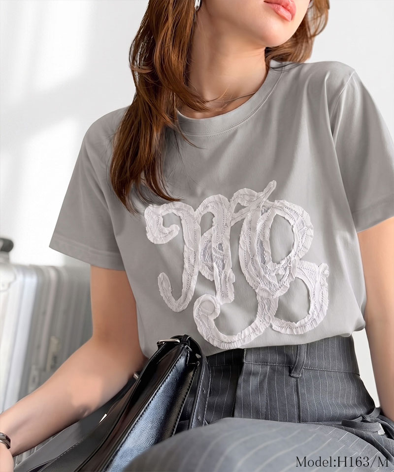 【mily bilet】レースワッペン半袖Tシャツ mily bilet クラシカルエルフ mi1029185 | classicalelf | 08
