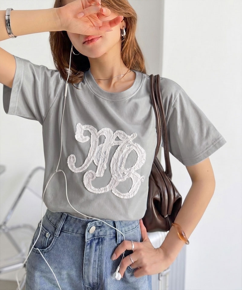 【mily bilet】レースワッペン半袖Tシャツ mily bilet クラシカルエルフ mi1029185 | classicalelf | 12
