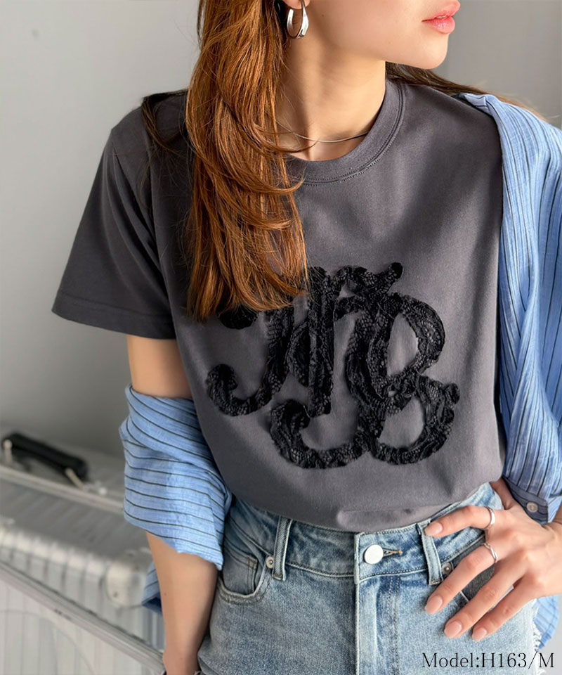 【mily bilet】レースワッペン半袖Tシャツ mily bilet クラシカルエルフ mi1029185 | classicalelf | 13