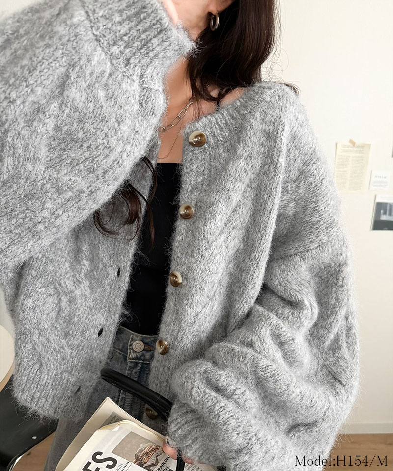 【mily bilet】気分で着回し自在。前後2way編地切り替えカーディガン mily bilet クラシカルエルフ mi1029187 | classicalelf | 08