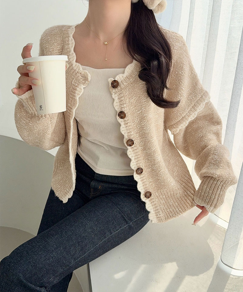 【mily bilet】前後2WAYスカラップ配色MIXヤーンニットカーディガン mily bilet クラシカルエルフ mi1029188 | classicalelf | 11