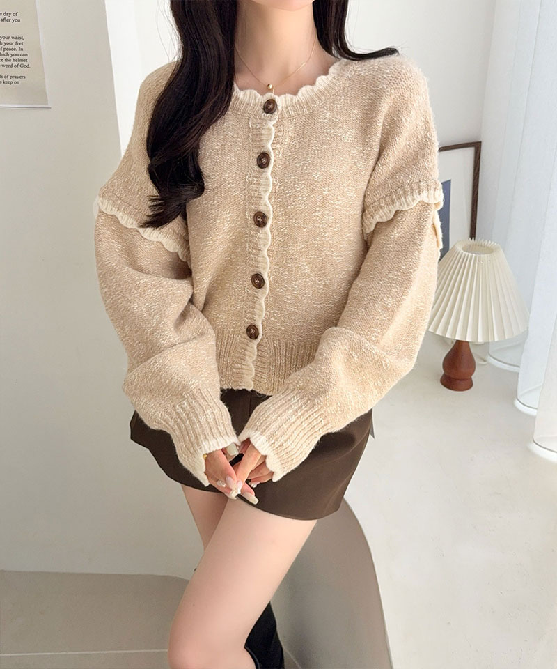 【mily bilet】前後2WAYスカラップ配色MIXヤーンニットカーディガン mily bilet クラシカルエルフ mi1029188 | classicalelf | 12