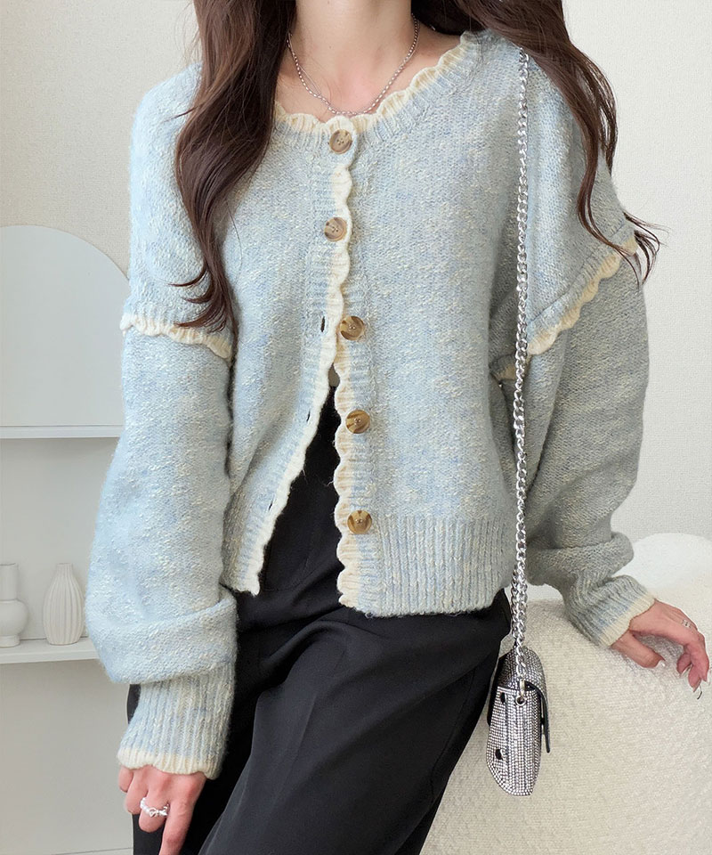 【mily bilet】前後2WAYスカラップ配色MIXヤーンニットカーディガン mily bilet クラシカルエルフ mi1029188 | classicalelf | 16